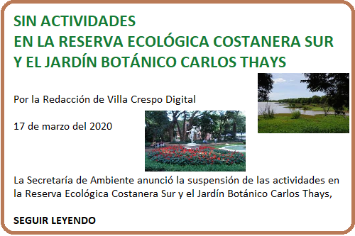 RESERVA ECOLOGICA Y BOTANICO